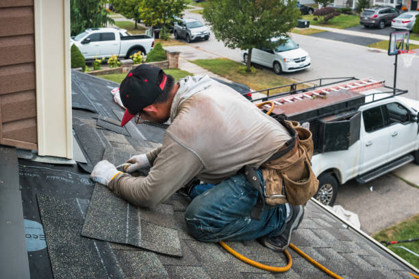 Professional Roofing technician working in Hallsville, OH